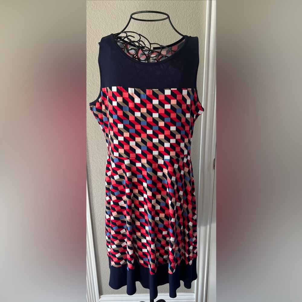 Dress multicolored size lg/xl stretchy